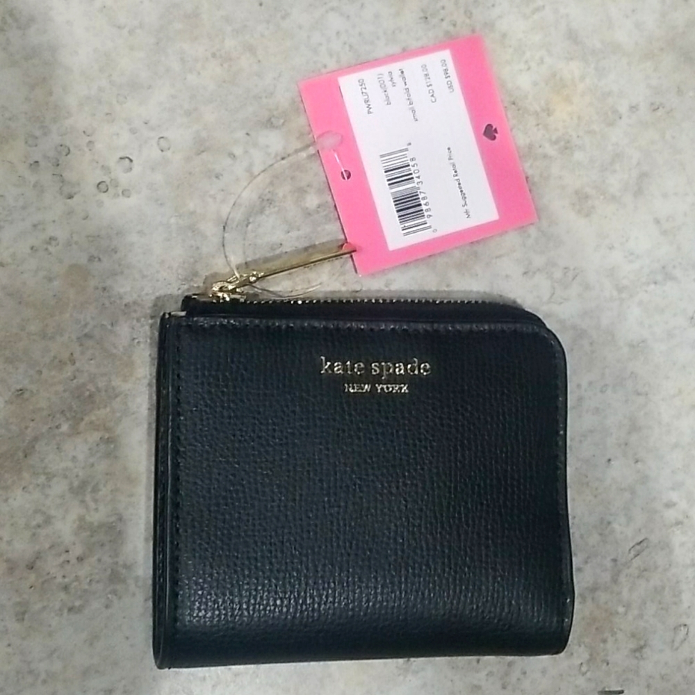 NWT Kate Spade Black Sylvia Bifold Wallet PWRU7250